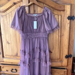 Baltic Born Dusty Lavender Ruffled Maxi Dress